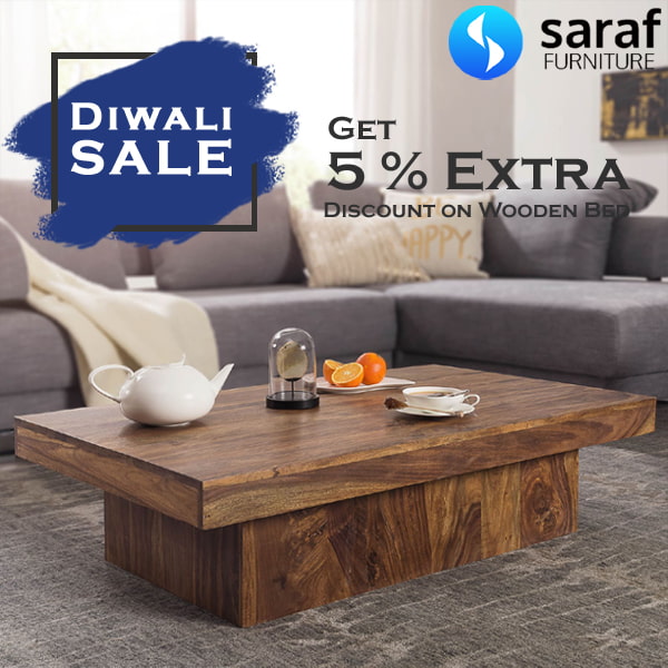 Diwali Offer * Extra 10% OFF* on Solid Wood Furniture.